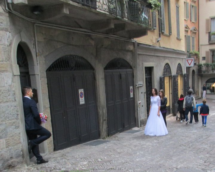 IMG_0222 - Copy.JPG -  Wonderful first impression of Bergamo to see a Bride and Groom Posing for photos!